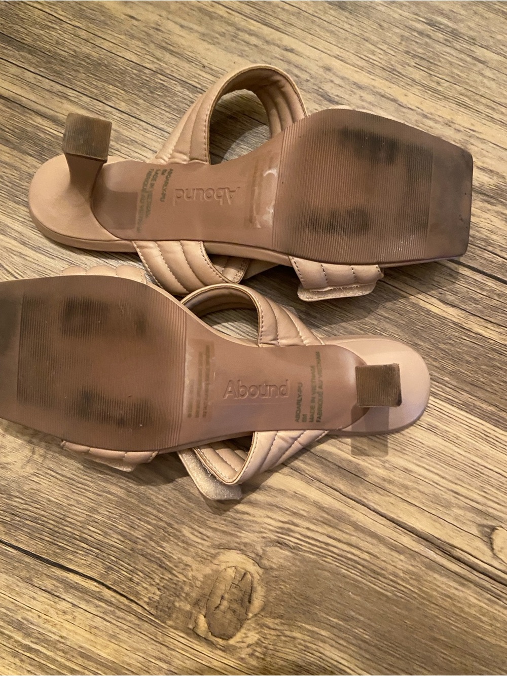 Abound Blush Quilted Double-Strap Slide Mules Size 8, EUC - Picture 6 of 7